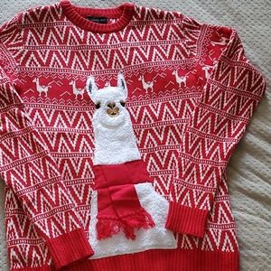 Mens Ugly Christmas Sweater Llama size s